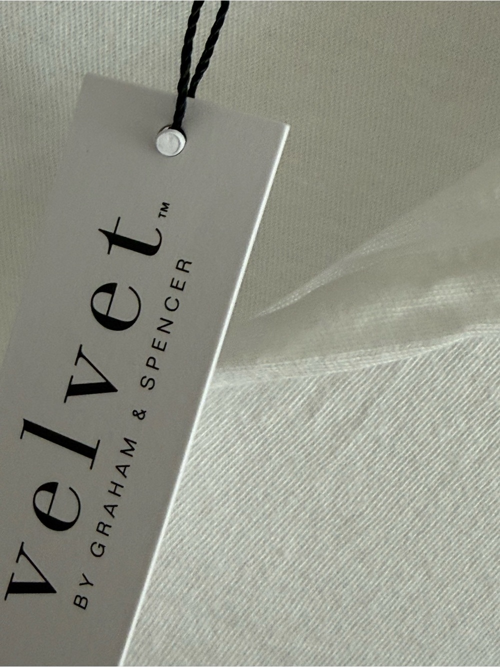 Velvet by Graham & Spencer White V-Neck Long-Sleeve Soft Top - Picture 5 of 6